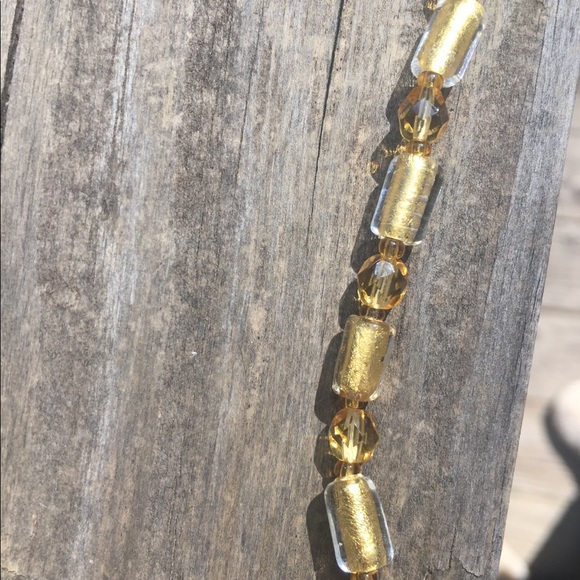 Glass beaded necklaces in shades of yellow/ gold statement vintage flapper girl - Picture 6 of 9